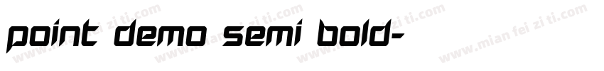 Point DEMO Semi Bold字体转换
